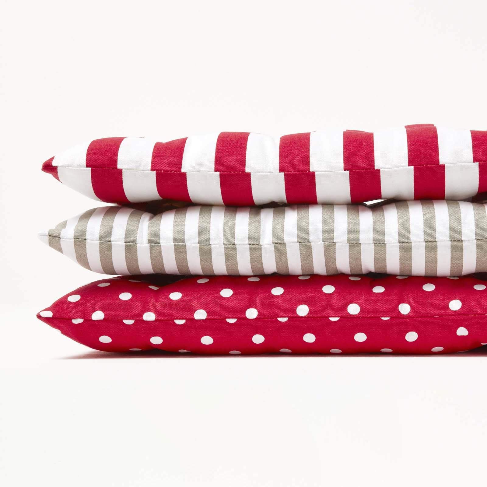 HOMESCAPES Coussin pour Banc de Jardin, Matelas de Sol, Coussin pour Banquette extérieure 2 Places, Coton - 108x42 cm - Rayures Grises