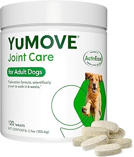 YuMOVE Grünlippmuschel Hund Gelenktabletten - 120 Tabletten - Beweglichkeit und Gelenkfunktion - Gelenktabletten für Erwachsene Hunde - Gelenktabletten für Hunde mit Omega-3 und Hyaluronsäure product image