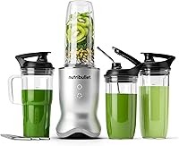 Vista 1 de nutribullet Batidora Ultra Personal, versión Deluxe, NB80500, 32 oz, Gris plateado