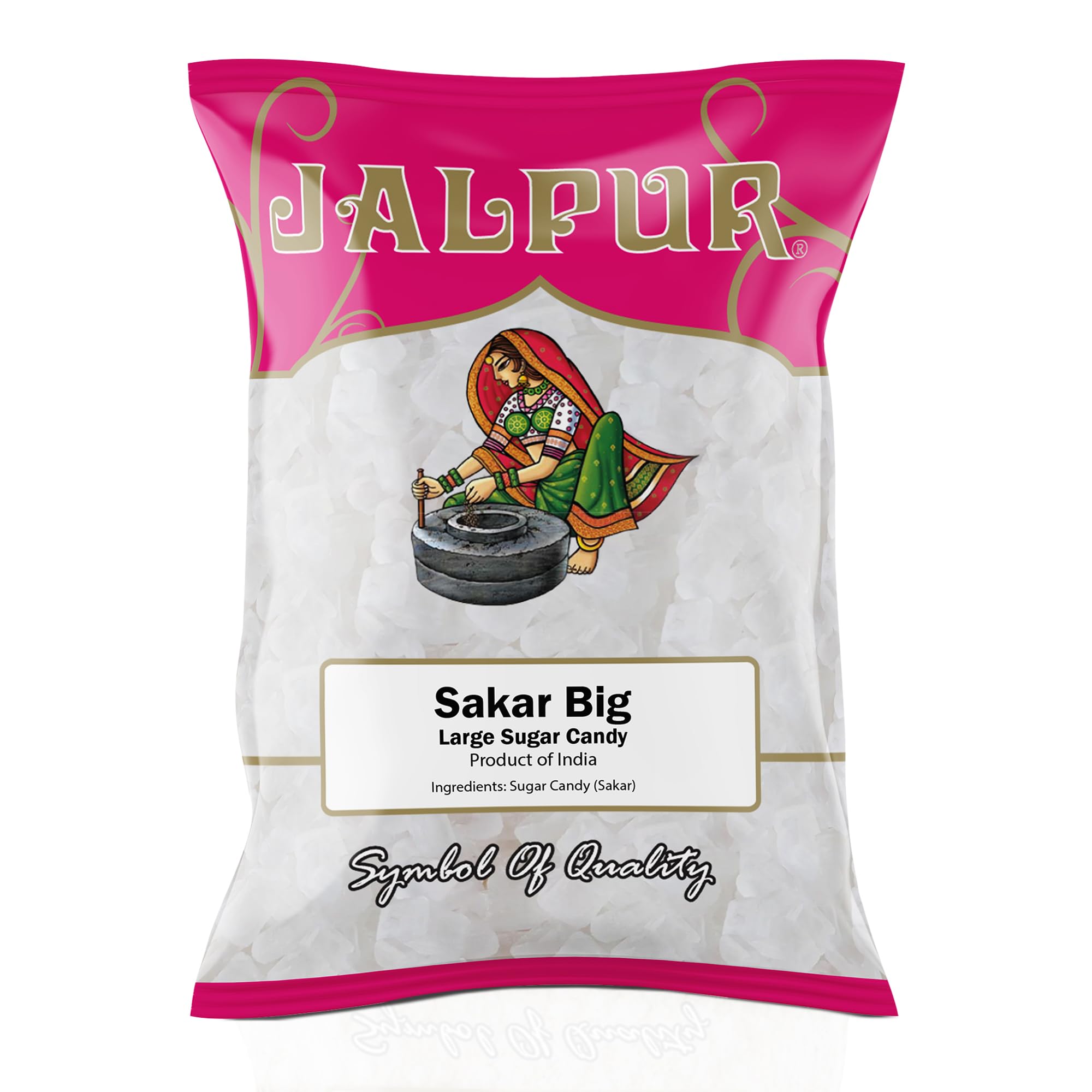 JALPUR MILLERS Rock Sugar 150g - Premium Quality Large sugar Candy – Sakar Big Mishri – Traditional Indian Sweetener, Ideal for Pooja, Prasad, Mouth Freshener, Crystal Sugar Candy for Kids & Adults