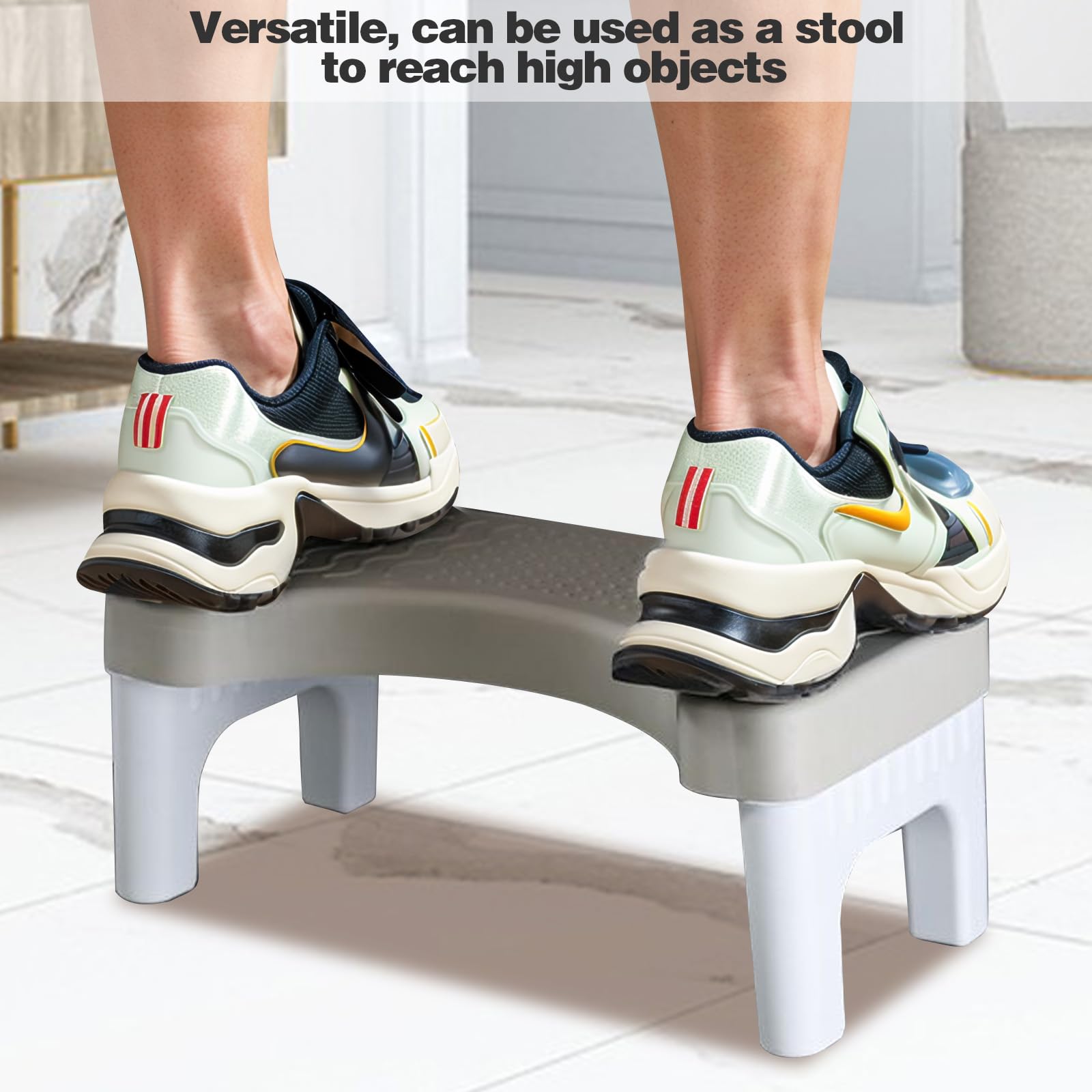 RANJIMA Mobil Toilettenhocker,WC Hocker für Erwachsene,Klappbar Kackhocker Klohocker Tritthocker,Badezimmer Hocker Toilette Schemel,Squatty Kackhocker gegen Hämorrhoiden,Verstopfung,Reizdarm