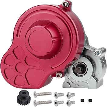 Full Metal 1/10 Scale RC Crawler Transmission Case Gear Box Assembled with Steel Metal Gears for Axial SCX10 RC Car Replacement