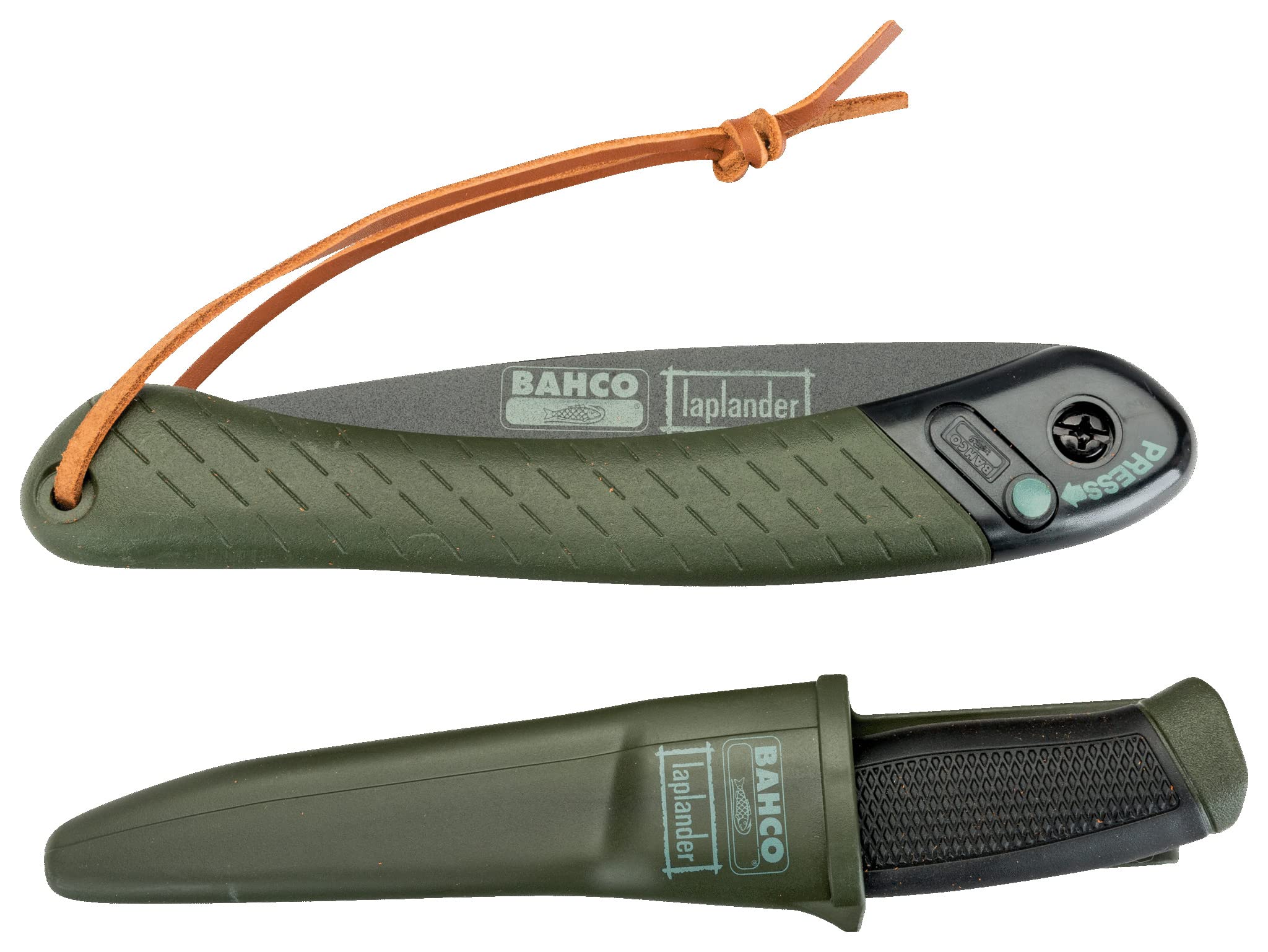MASTERBRICO Sega Pieghevole per Giardinaggio Potatura Bushcraft Cacciatori e Campeggiatori, Temprata a Basso attrito e Rivestimento Antiruggine Bacho LAP-KNIFE