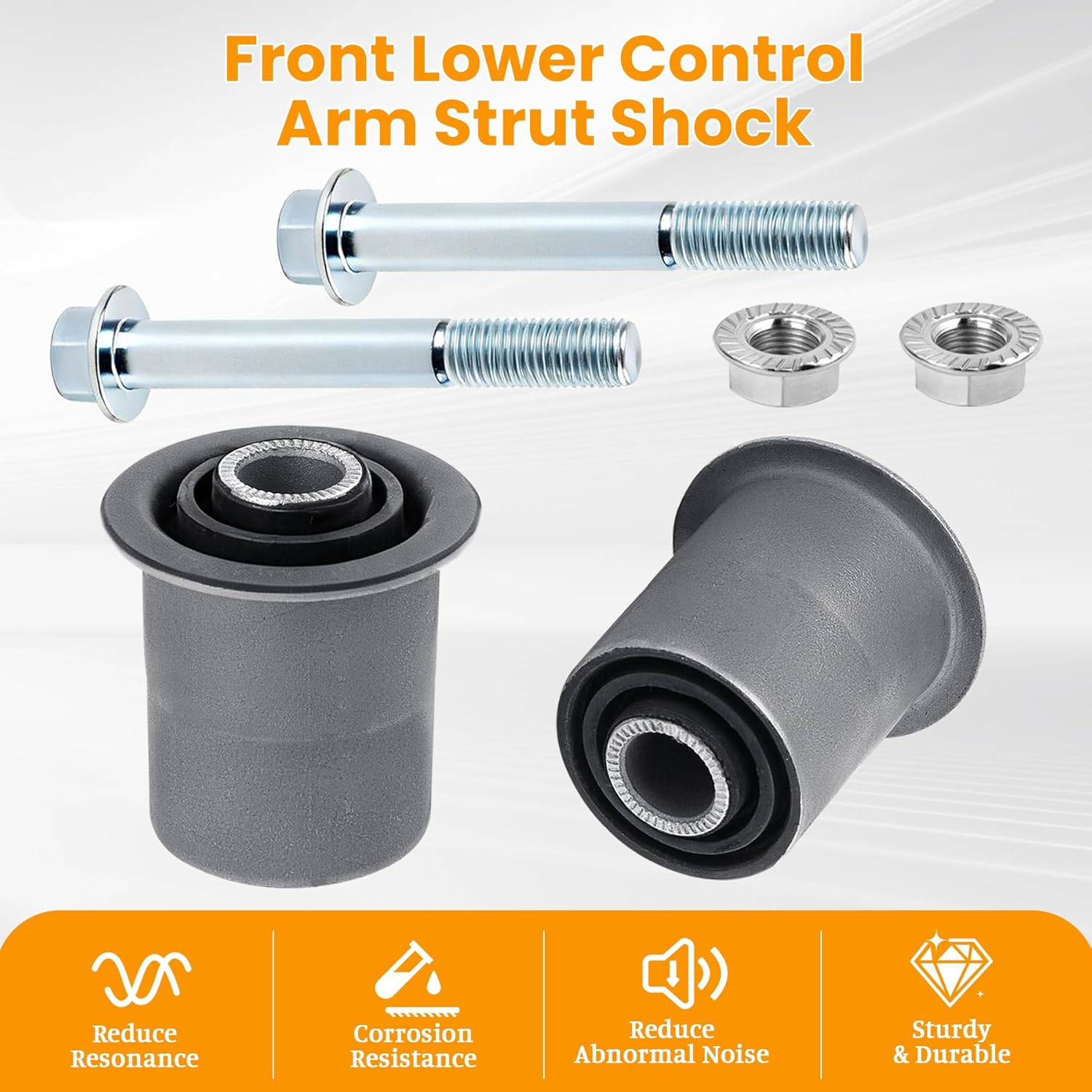 Front Lower Control Arm Bushing Kit, Replace for 4877198AA 4877199AA 55398376AA, Compatible with 2011-2018 Ram 1500 Truck, 2006-2010 Dodge Ram 1500, 2019-2024 Ram 1500 Classic