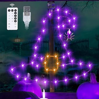 Halloween Decorations Witch Hat Window Lights, 13 inch Large Halloween Window Silhouette Lights with Remote Halloween Window Lights for Halloween Decoration Indoor Outdoor