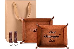 Valet Trays and Keychain in One: Etched Set Captures Timeless Love & Connection