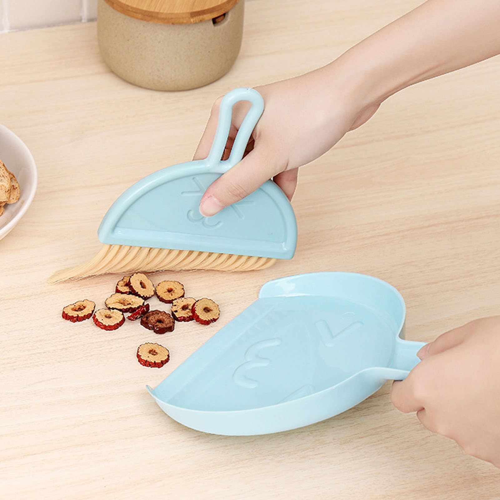 Mini Scopa E Paletta Per Pulizie Domestiche - Set Portatile Per Scrivania, Tavolo E Tastiera | Design Compatto - Foto 11