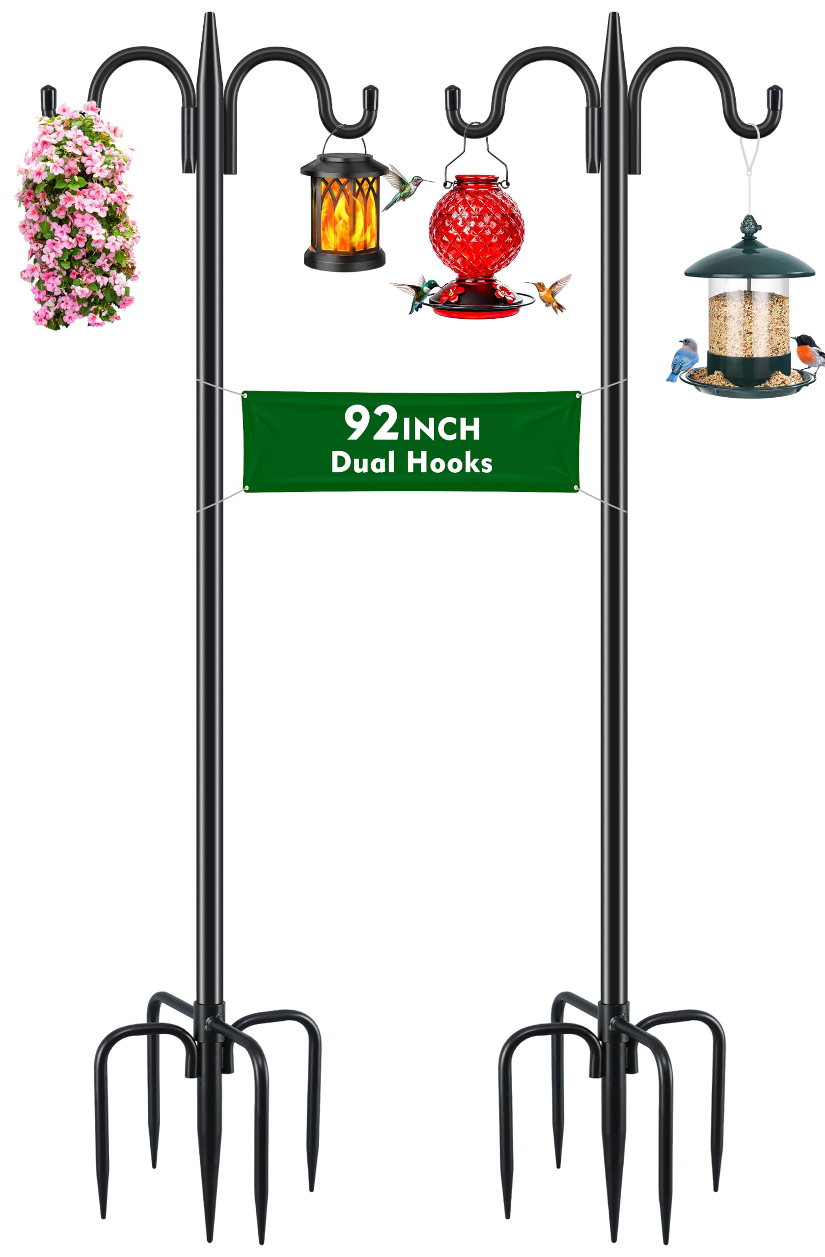 Gtongoko 2-Pack 92 Inch Double Hook