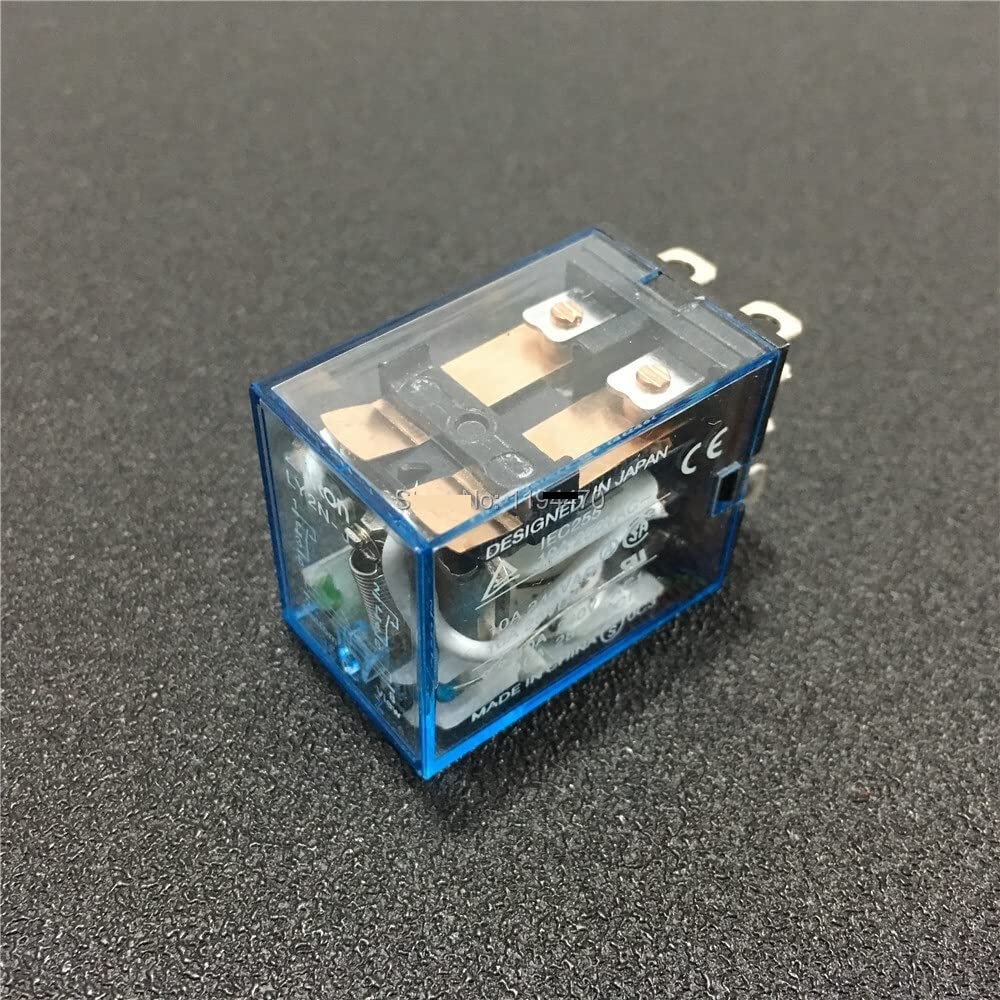 10 sztuk LY2NJ DC 12 V, 24 V, 110 V, 220 V, AC, przekaźnik mocy, mini elektromagnetyczny, 8-pinowy, DPDT 2NO 2NC 10A LY2N-J HH62P JQX-13F LY2(AC 110V)