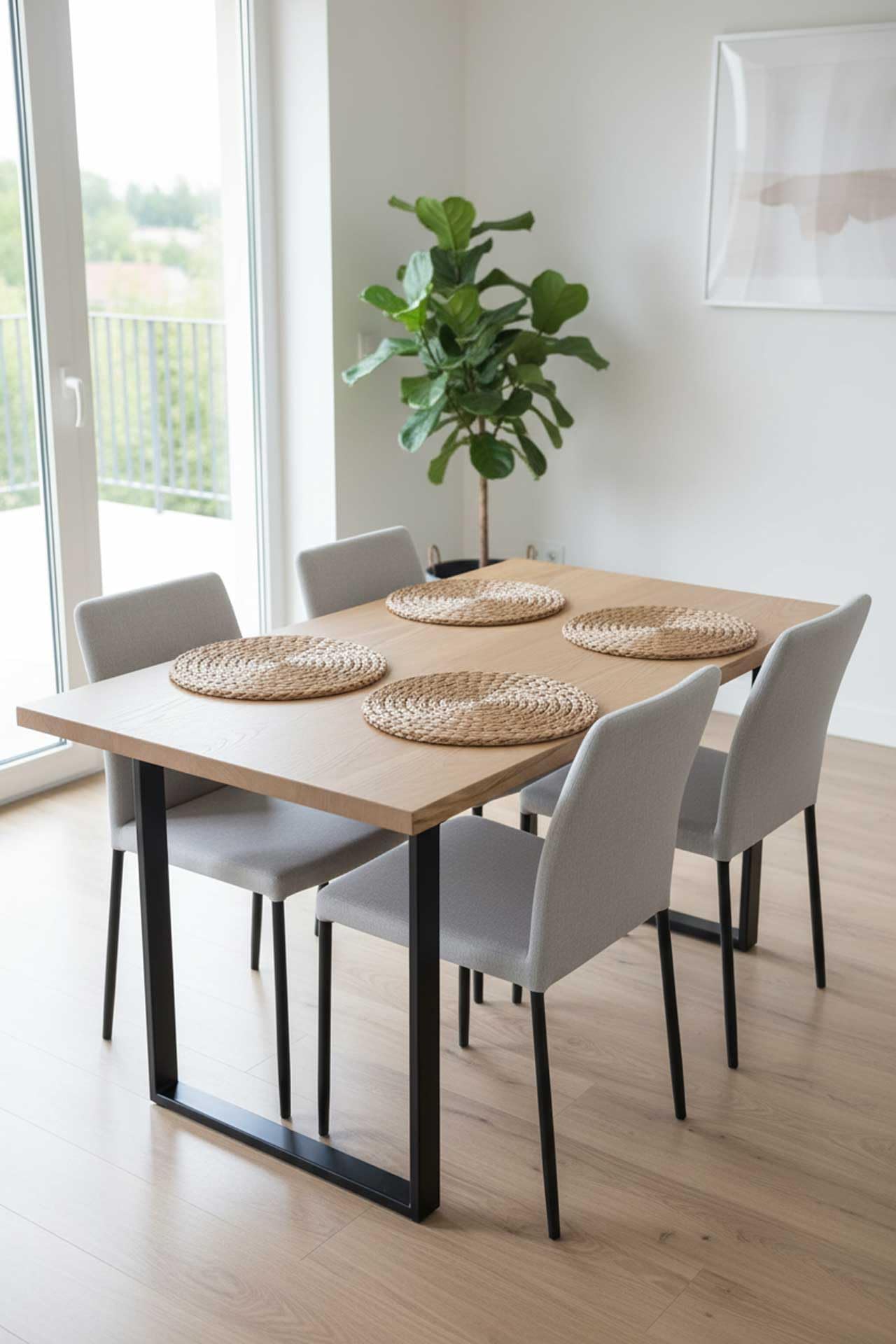 VIVANNO Ilana - Set di 4 sottopiatti rotondi in giacinto d'acqua, sottopiatti naturali, diametro 30 cm - Intramontabili e decorativi