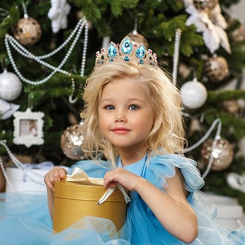 Miniatura 3 de Corona de princesa Halloween Cosplay Accesorios para el cabello Niñas Tiara Nupcial Boda Cristal Banda para el Pelo Tiara Tiara Regalos de Cumpleaños