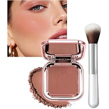 Baked Blush for Cheeks, Single Nude Brown Cream Blush Palette-08