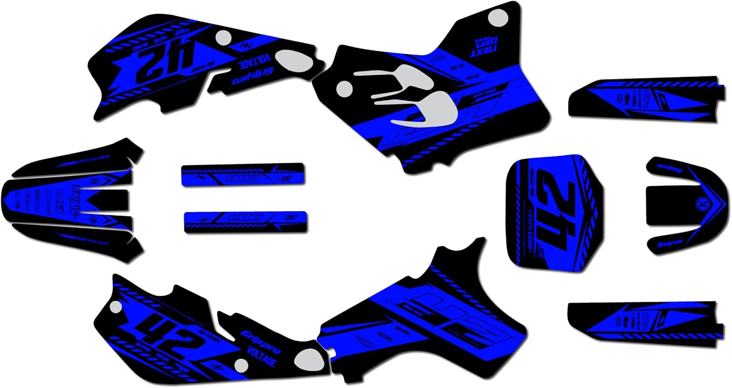 Graphics Kit for Yamaha YZ 80 (1993-2001) Lethal Series Blue-shift 16 Mil - Dirt bike Custom Racing Graphics Decals Stickers Kit, no-plastics