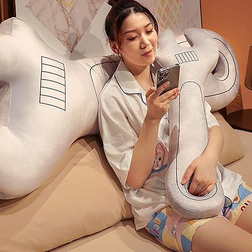 Miniatura 3 de Almohada con forma de llave de simulación, cojín lumbar suave, divertido juguete de peluche, decoración del hogar, regalo para amigo, blanco, 29.5 in