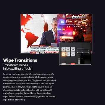 Blackmagic Design ATEM Micro Live Stream Switcher Panel with Intuitive Layout, Efficient Control, 50 Tri-Color LED Backlit Buttons and Transition Slider