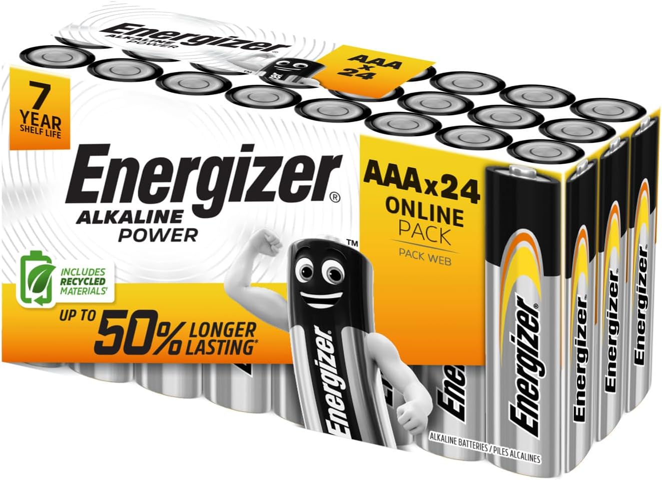 AAA Batteries, Alkaline Power, 24 Pack, Triple A Battery Pack - Amazon Exclusive (Packaging may vary)
