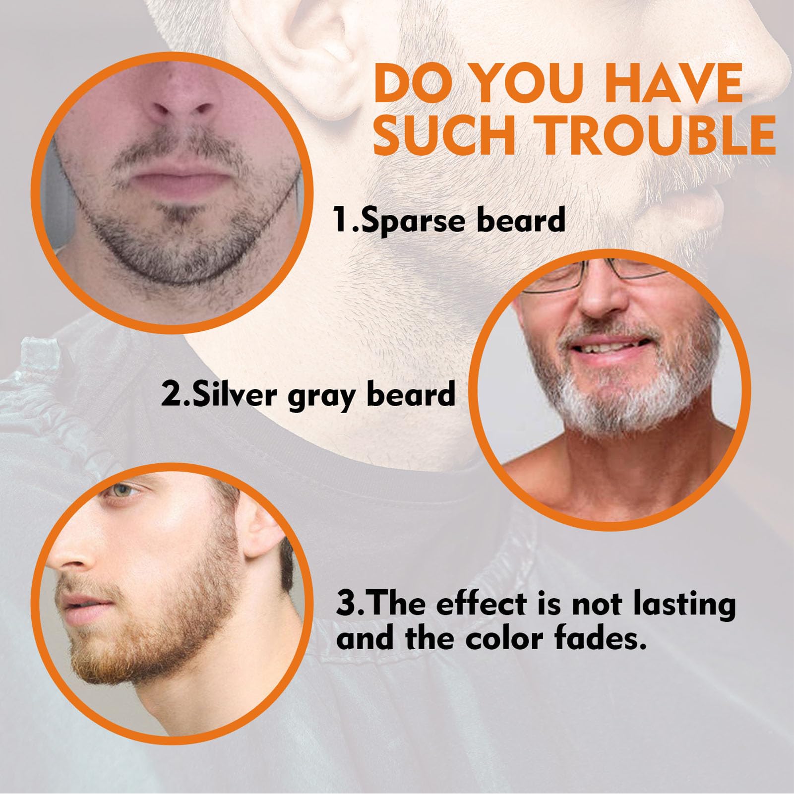 Naroote Penna per Barba, Resistente all'acqua a Matita per Barba Resistenti a 1,5 Ml di Sudore per gli Uomini (Marrone scuro)