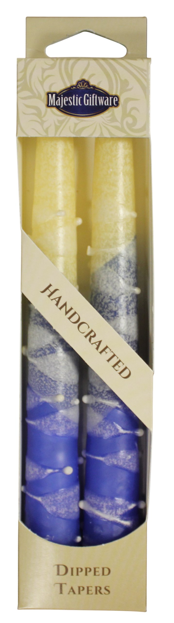 Bougie fuseau bleue 19,1 cm pour chandelier sans coulure