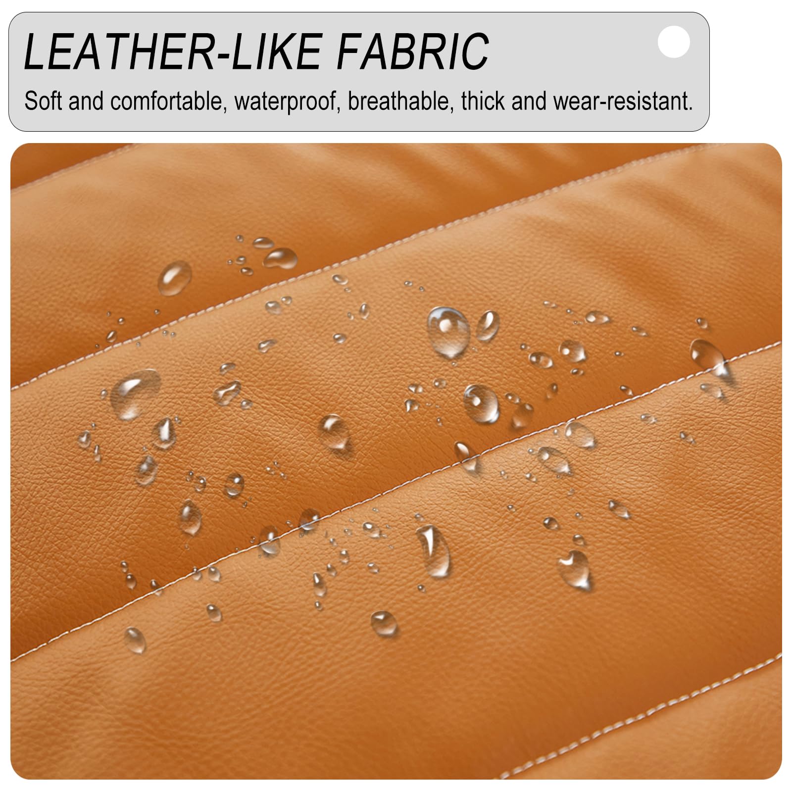 Matelassé Housse Tête De Lit Simili Cuir Imperméables Couverture De Tête De Lit Anti-poussière Housse de Protection (Orange,180 cm)