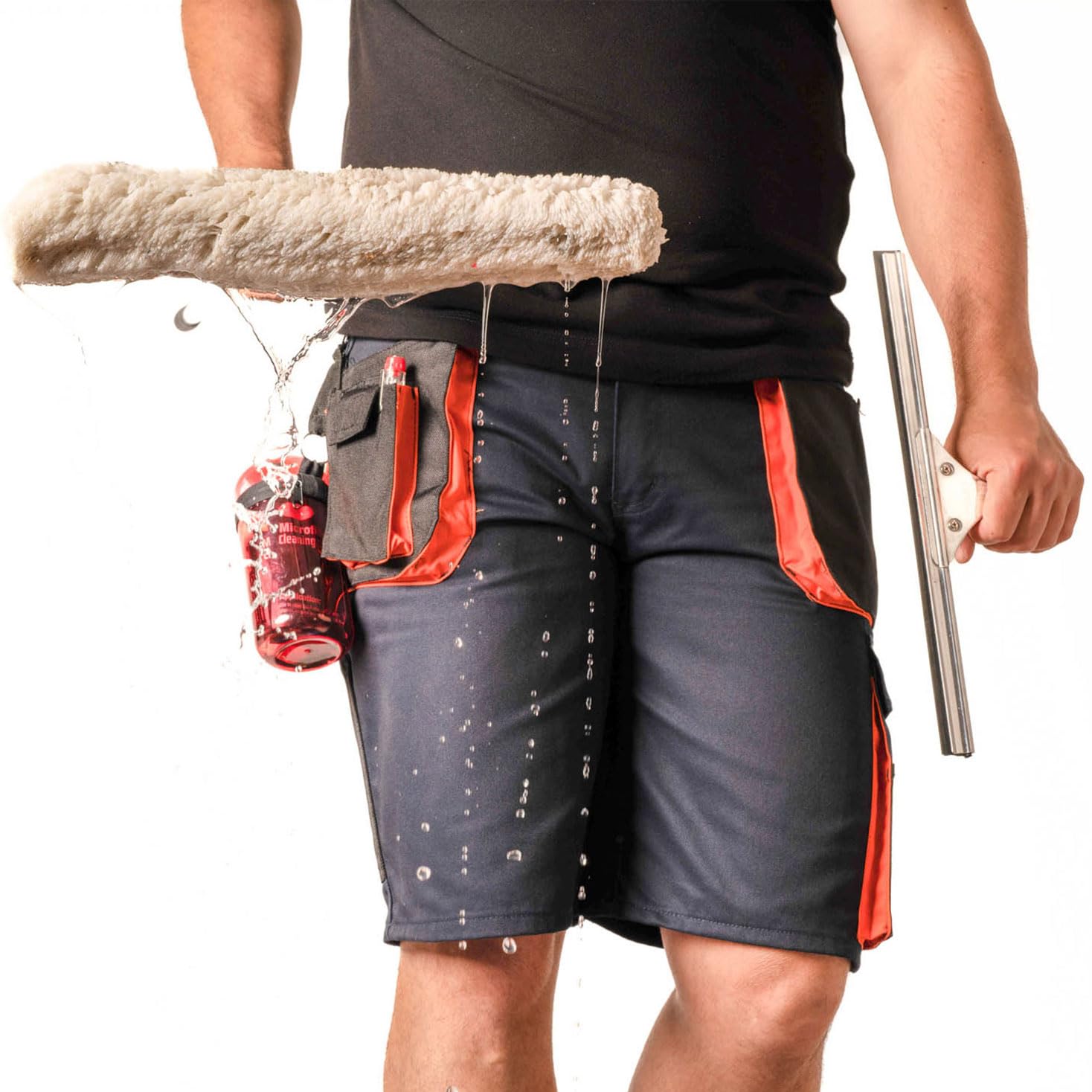 Short de Travail Homme avec Poches | Vêtements Respirants Confortables | Pantalon Court Cargo d'été pour Chantier Peintres Randonnée Sécurité