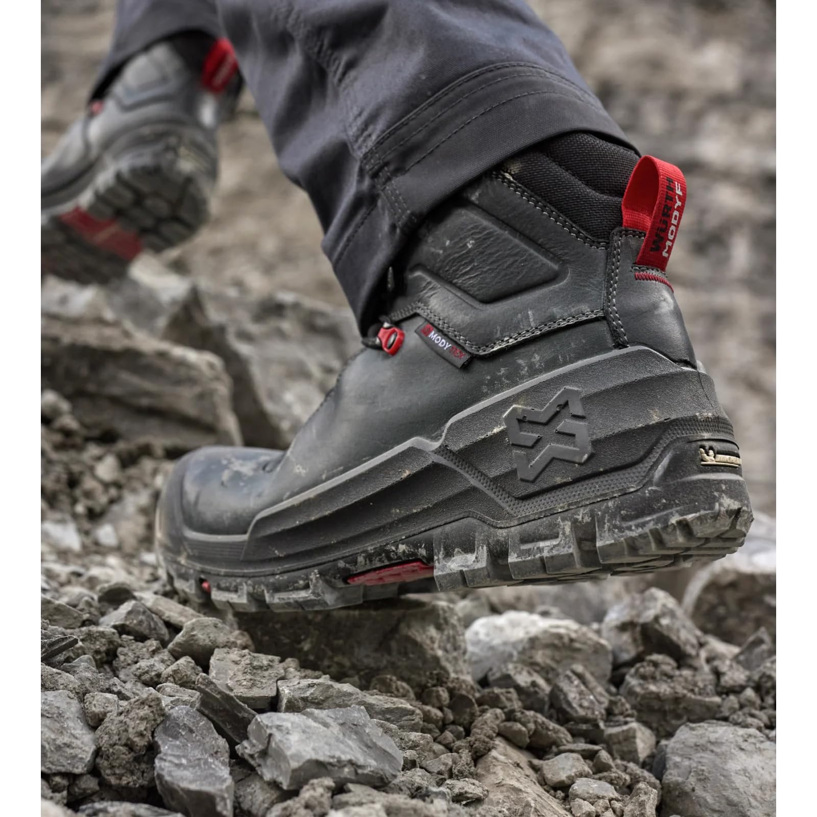 WÜRTH MODYF Sicherheitsstiefel Cronos HIGH S7S für Herren und Damen in Schwarz - wasserdichter Arbeitsstiefel mit Zehenschutzkappe aus Fiberglas - in den Größen 36-49