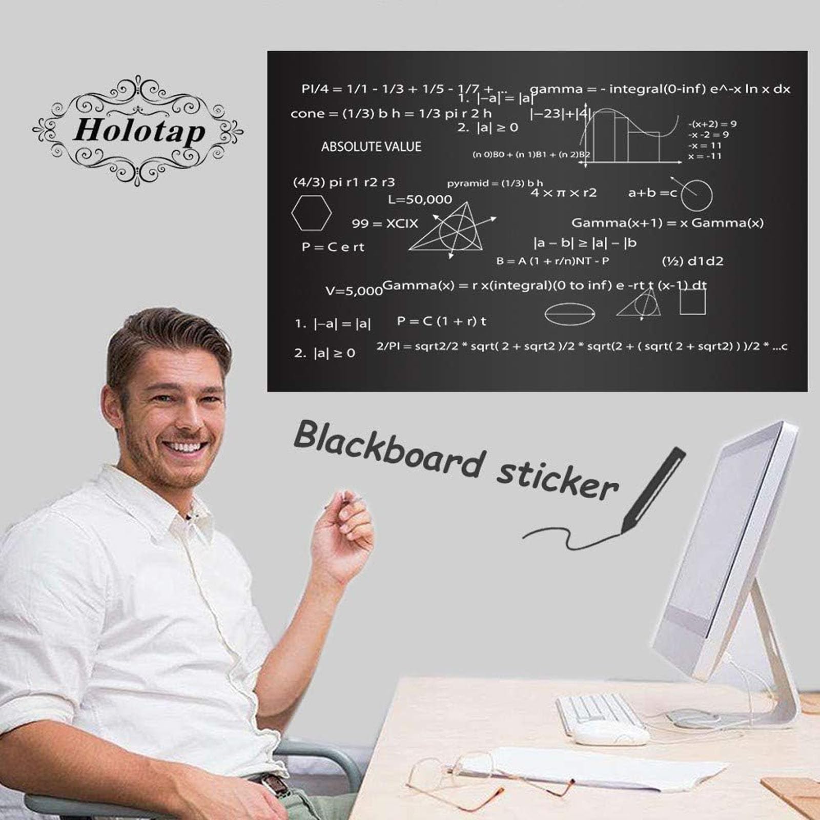 Pellicola Lavagna Adesiva 67,5x200cm - Nero Ardesia Per Scrivere Col Gesso