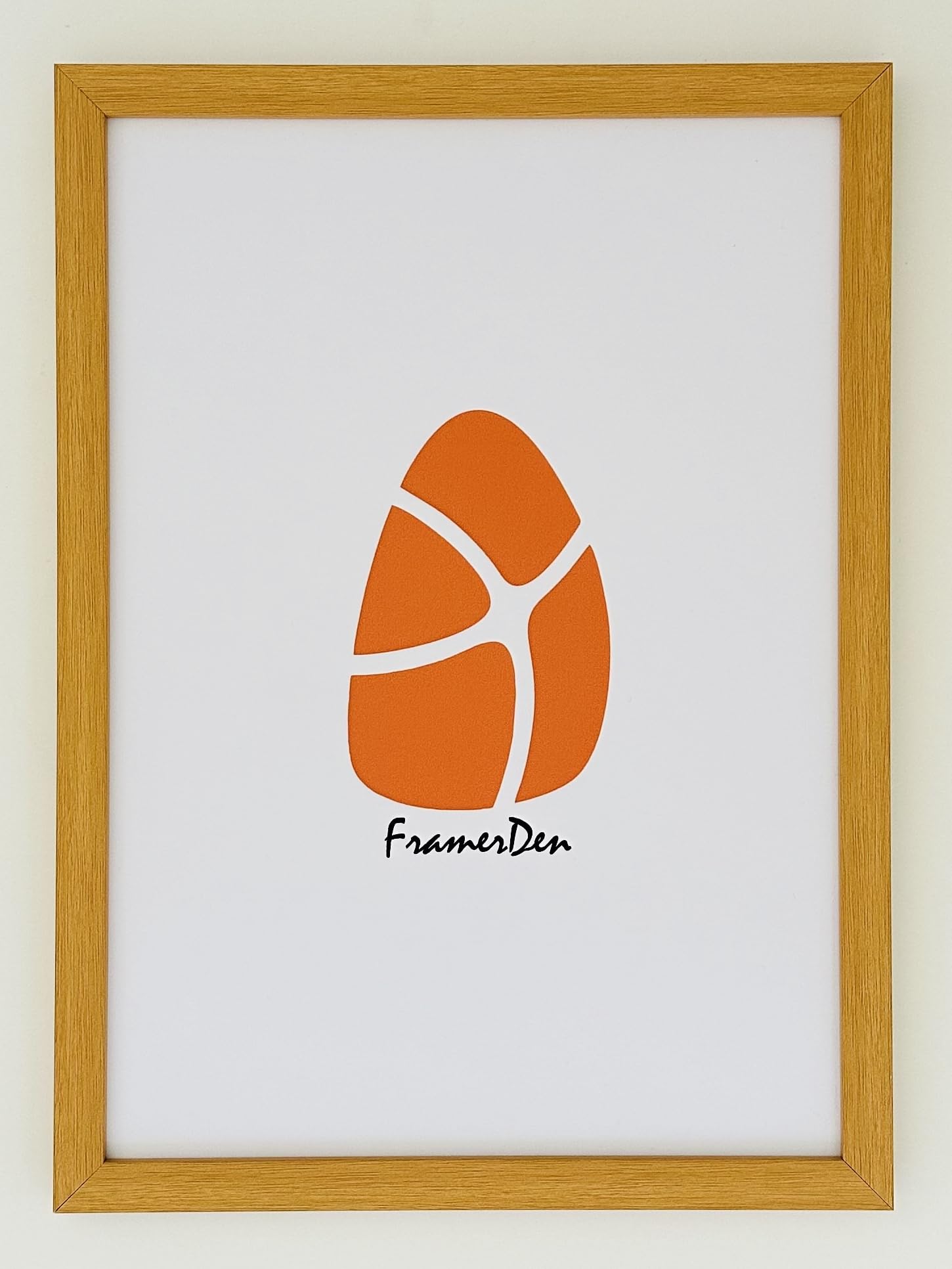 FramerDen® 9x7 Oak Poster Picture Frame Fits 9 x 7 Inch Size Poster Photo Artwork Print, Portrait & Landscape Wall Mountable & Tabletop, Perspex Front and MDF backing