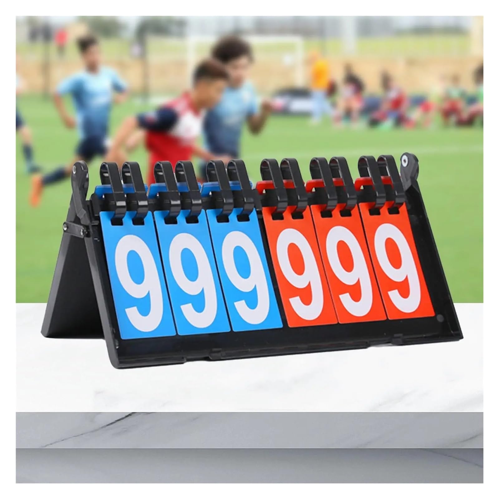 Scorekeeper - Tabellone segnapunti da tavolo, resistente all'acqua, per calcio, pallavolo, pallacanestro, squadra di baseball