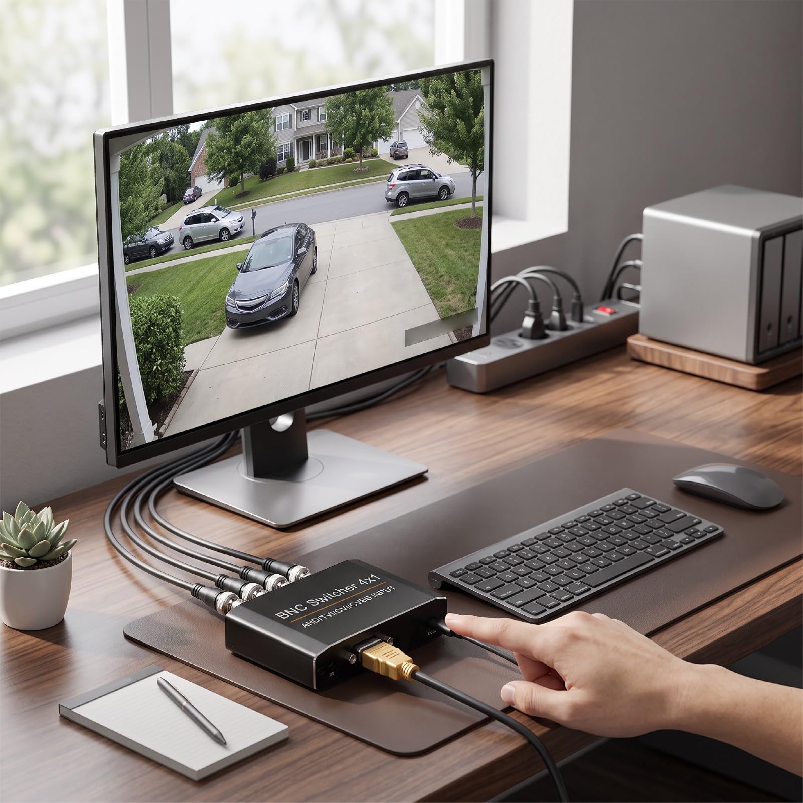Cuifati 4x1 BNC z Wyjściem VGA 1080P dla Kamery Bezpieczeństwa