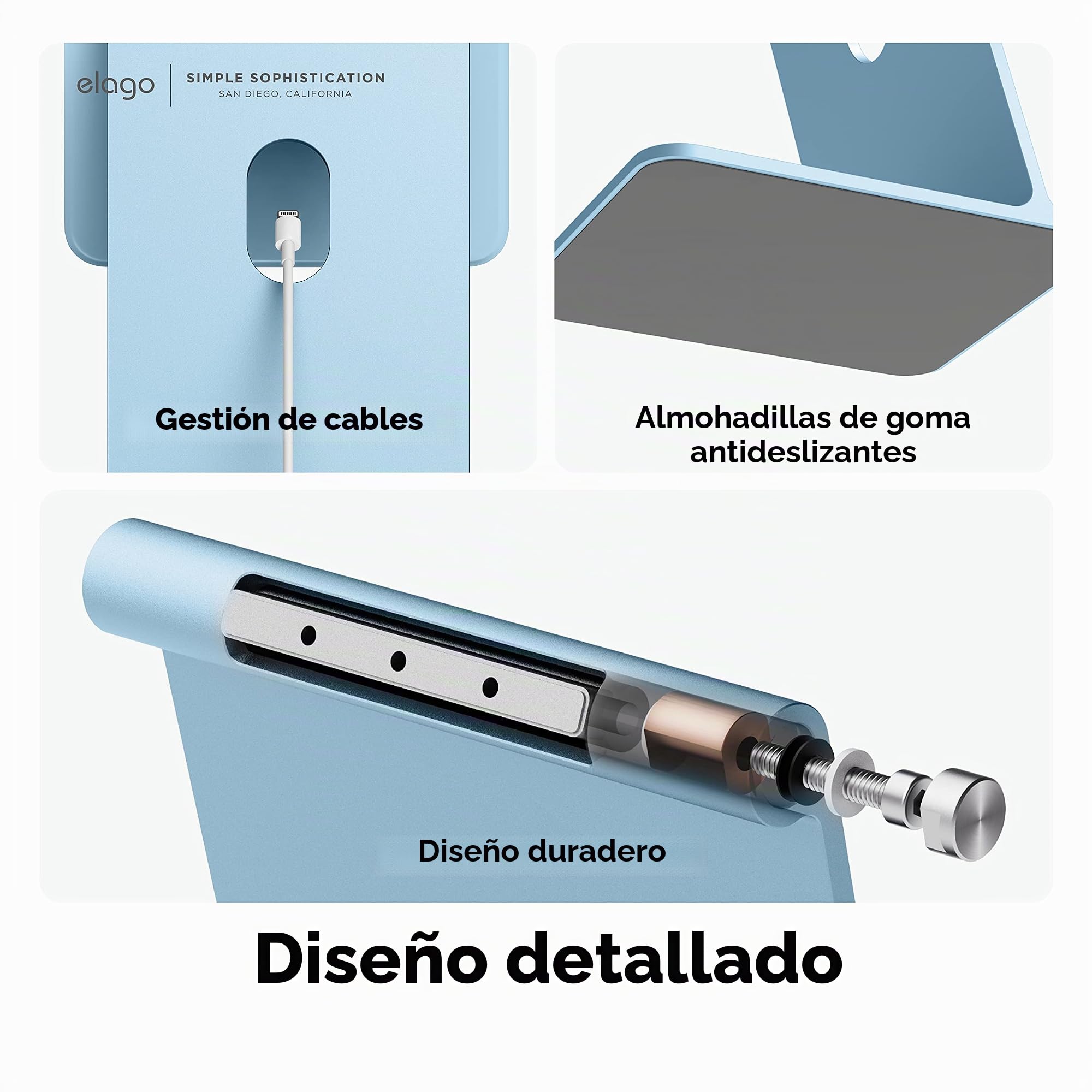 elago Soporte Magnético Premium para iPad Pro/Air/Mini y Nintendo Switch 2 | iPad Pro 12,9” (5.ª/4.ª Gen) y 11” (3.ª/2.ª Gen), iPad Air 10,9” (5.ª/4.ª Gen), iPad Mini 8,3” (A17 Pro/6.ª Gen)