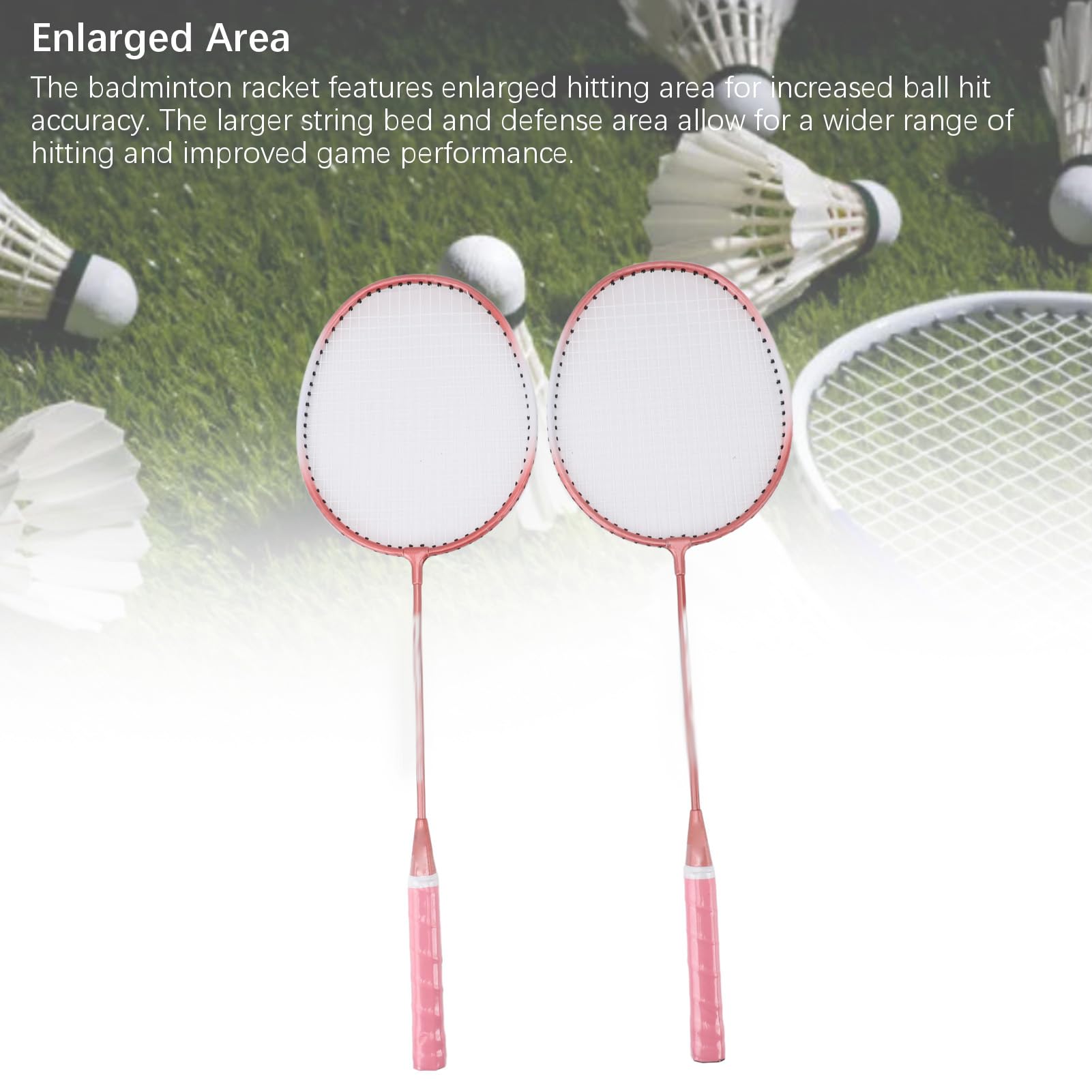 Set di Racchette per Badminton Professionale, Racchetta Sportiva in Lega di Ferro con Impugnatura Elastica, Leggera per i Principianti per Bambini Adulti