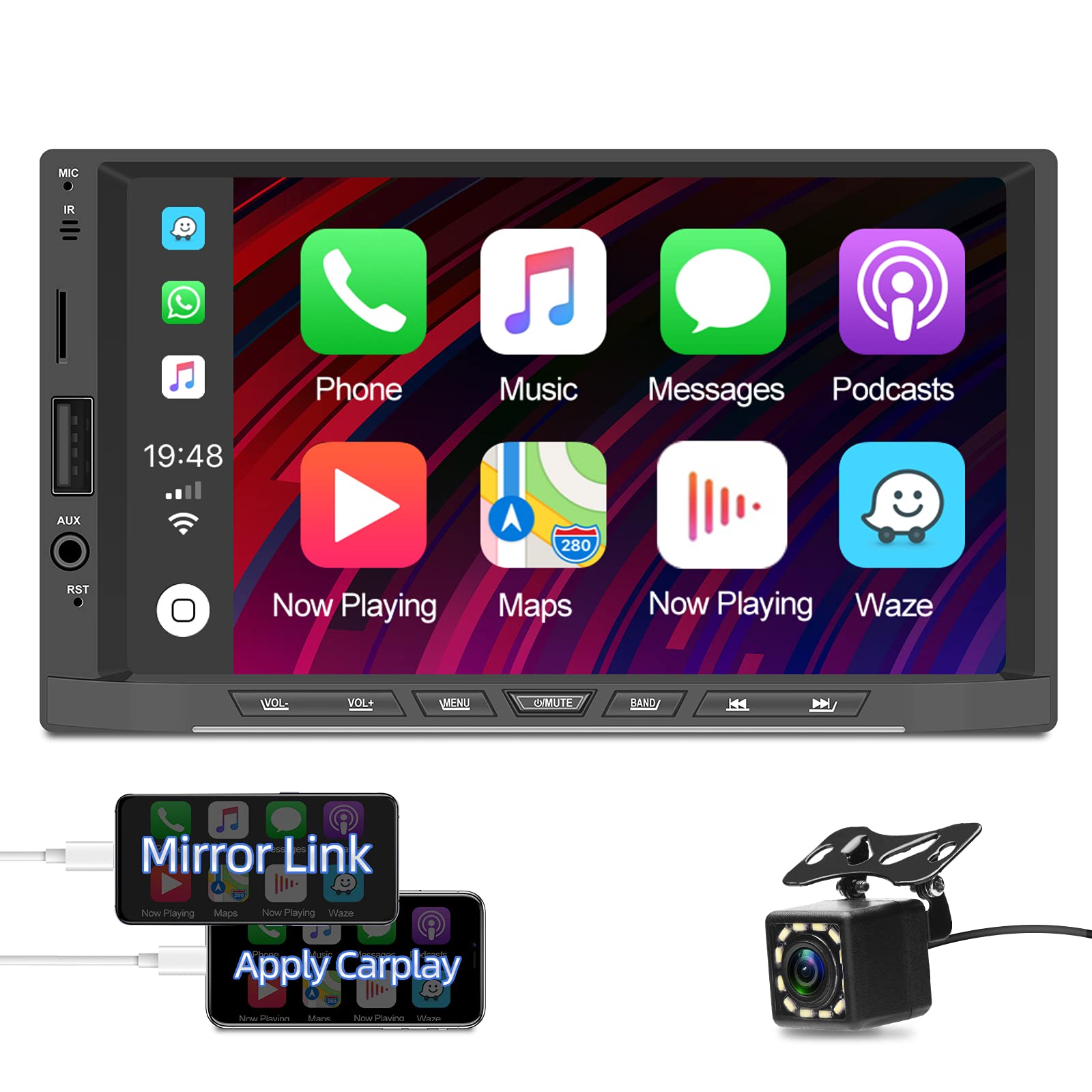 Buy NHOPEEW 7 inch with Apple Carplay / Android Auto Car Radio