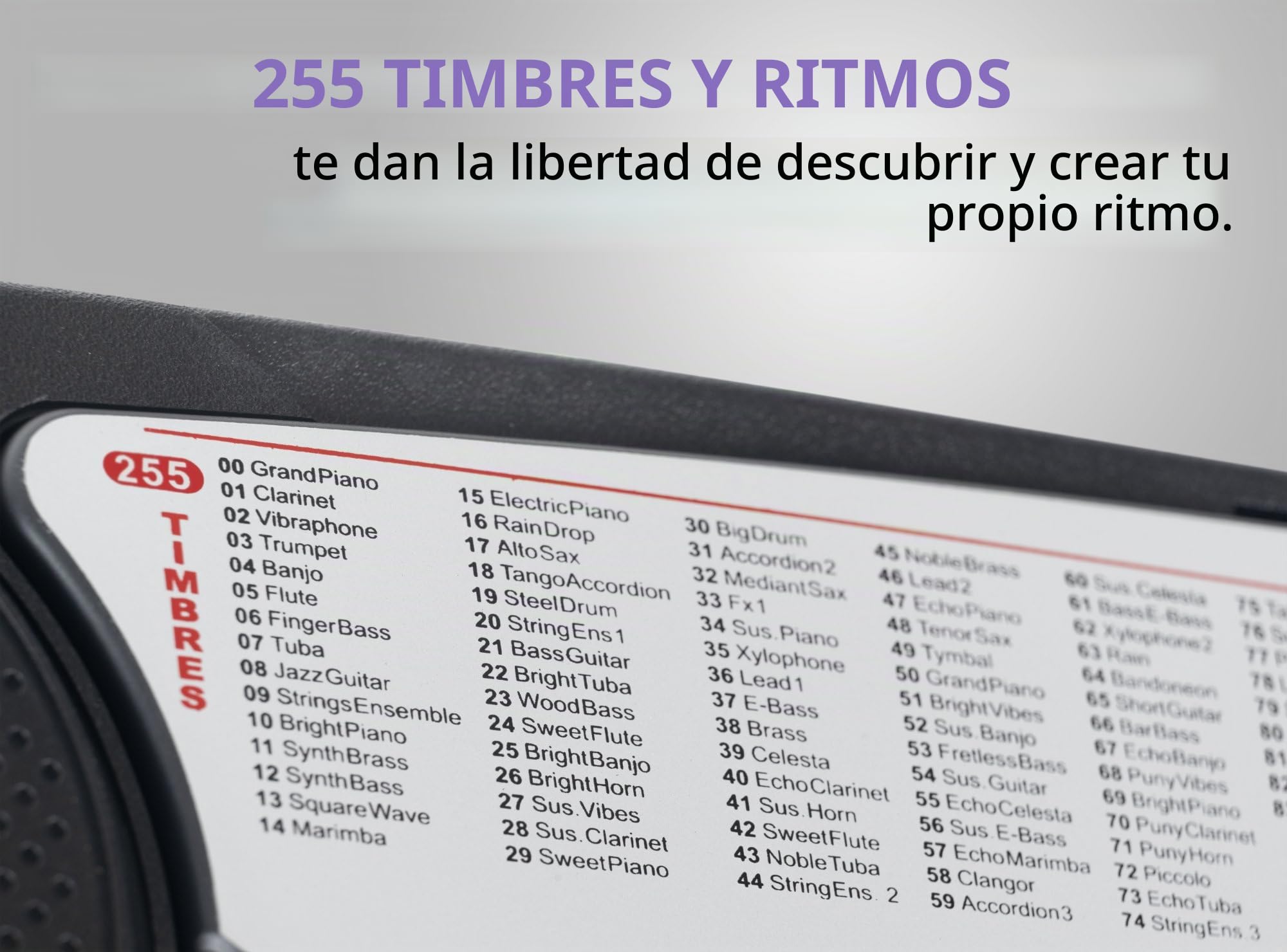 McGrey BK-5410 Teclado con 54 Teclas, Micrófono y Atril para Partituras | Teclado para principiantes con 54 teclas, Pantalla LED, 255 sonidos, 255 ritmos, 8 sonidos de percusión, 8 canciones demo