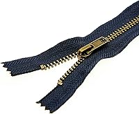 Vista 6 de Leekayer Jeans Cremallera 5# 9 pulgadas Latón Cremallera 9.1 in Metal Navy Cremallera Cinta Cierre Cierre Cremallera Extremo Cremallera Para Costura