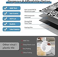 Vista 5 de Azulejo protector contra salpicaduras para cocina, azulejos de pared de baño de metal cepillado para despegar y pegar, salpicaduras traseras