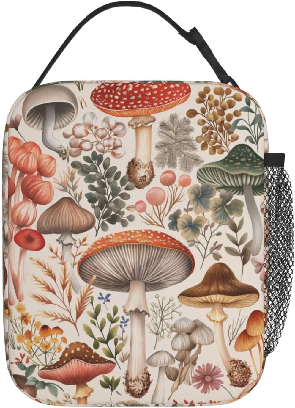 Lunch Box for Women Men, Mushroom Insulated Lunch Box Reusable Portable Lunch Bag Cooler Tote Waterproof Lunch Container for Office Picnic Work Travel Hiking - Image 3