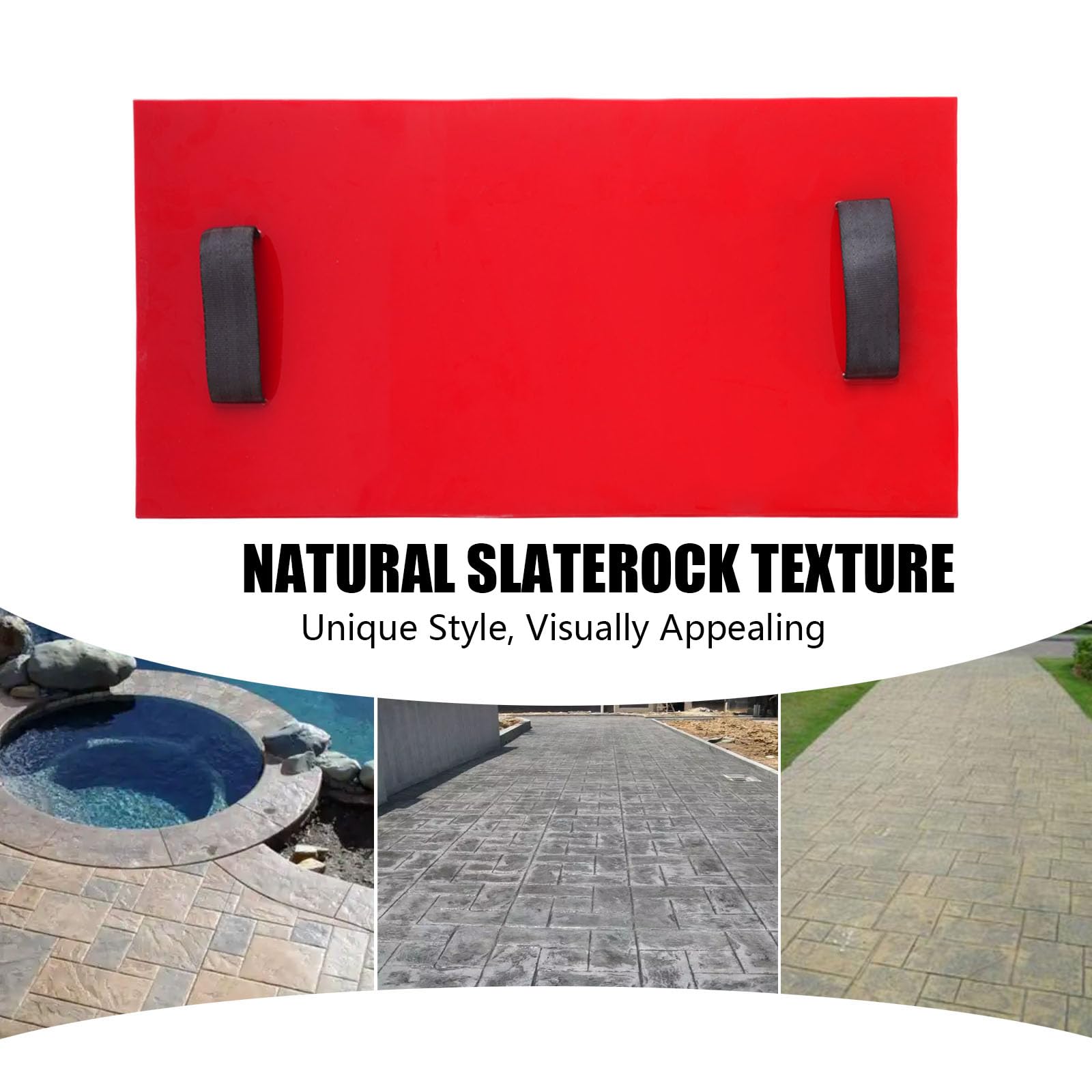 Betonstempel, Schalungsform Beton, Betonstrukturmatte, Dekorative Beton-Zement-Abdruck-Textur Stempelmatte, 60 x 30cm, Ideal für Garten, Garagen, Gehwege und mehr