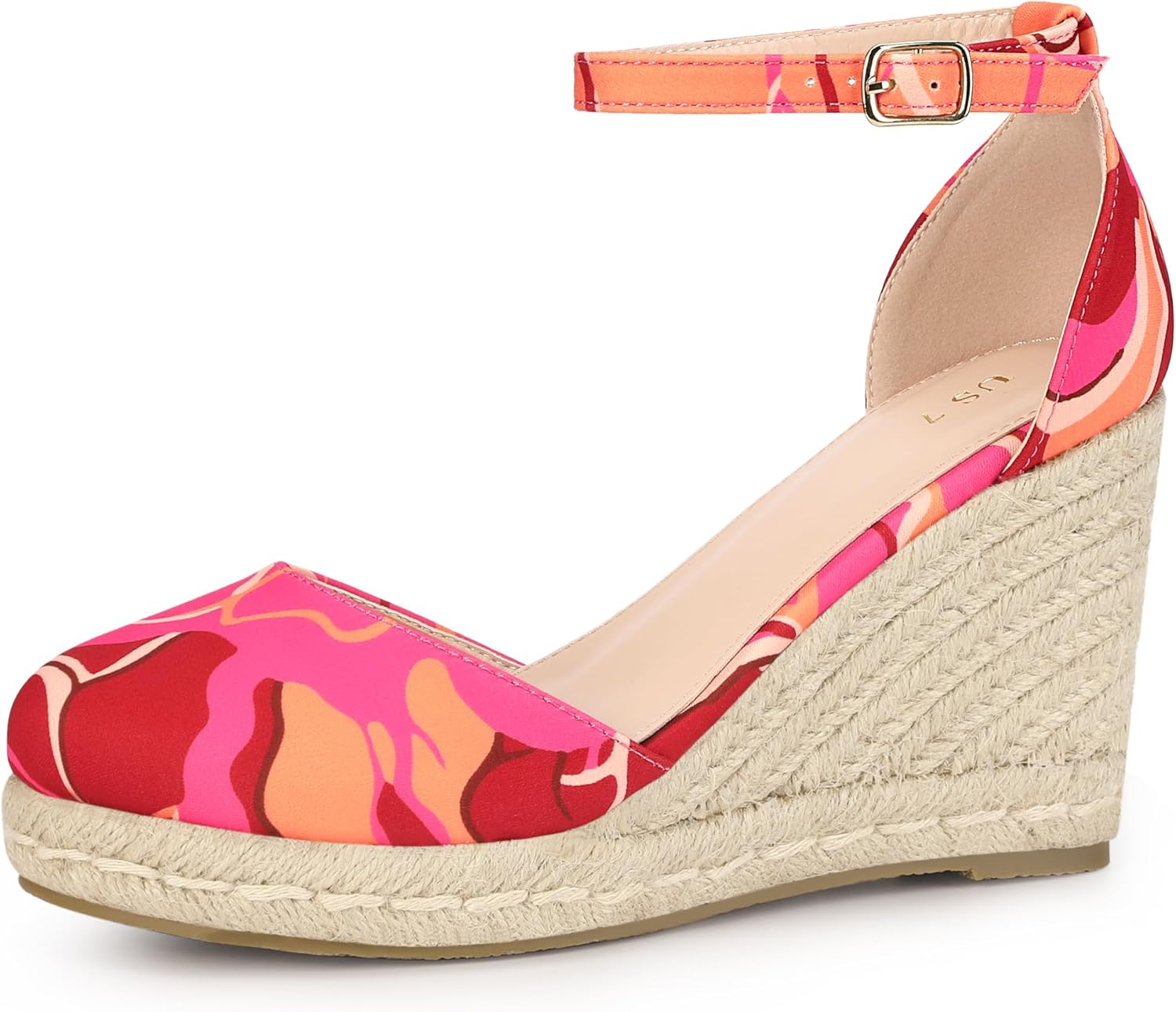Perphy Platform Espadrilles Closed Toe Wedge Heel Sandals Wedges for Women