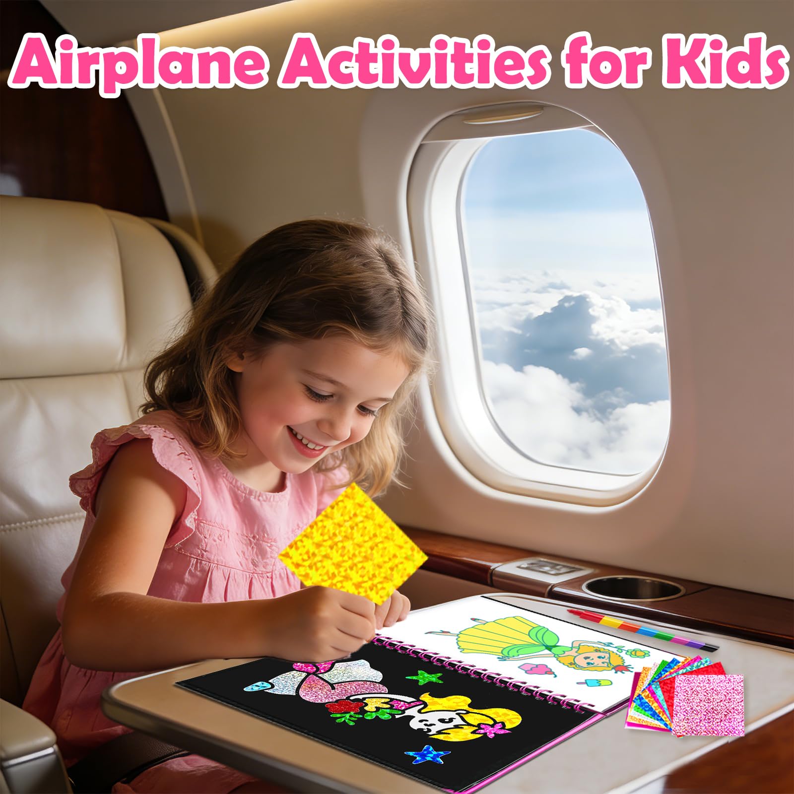 FUNNYB&G Manualidades infantiles con foil, Creativo Kit Manualidades niños, Juguete Niña Regalos Para de 3 4 5 6 7 8 9 12 Años Niño cumpleaños (Princesa) — view 8