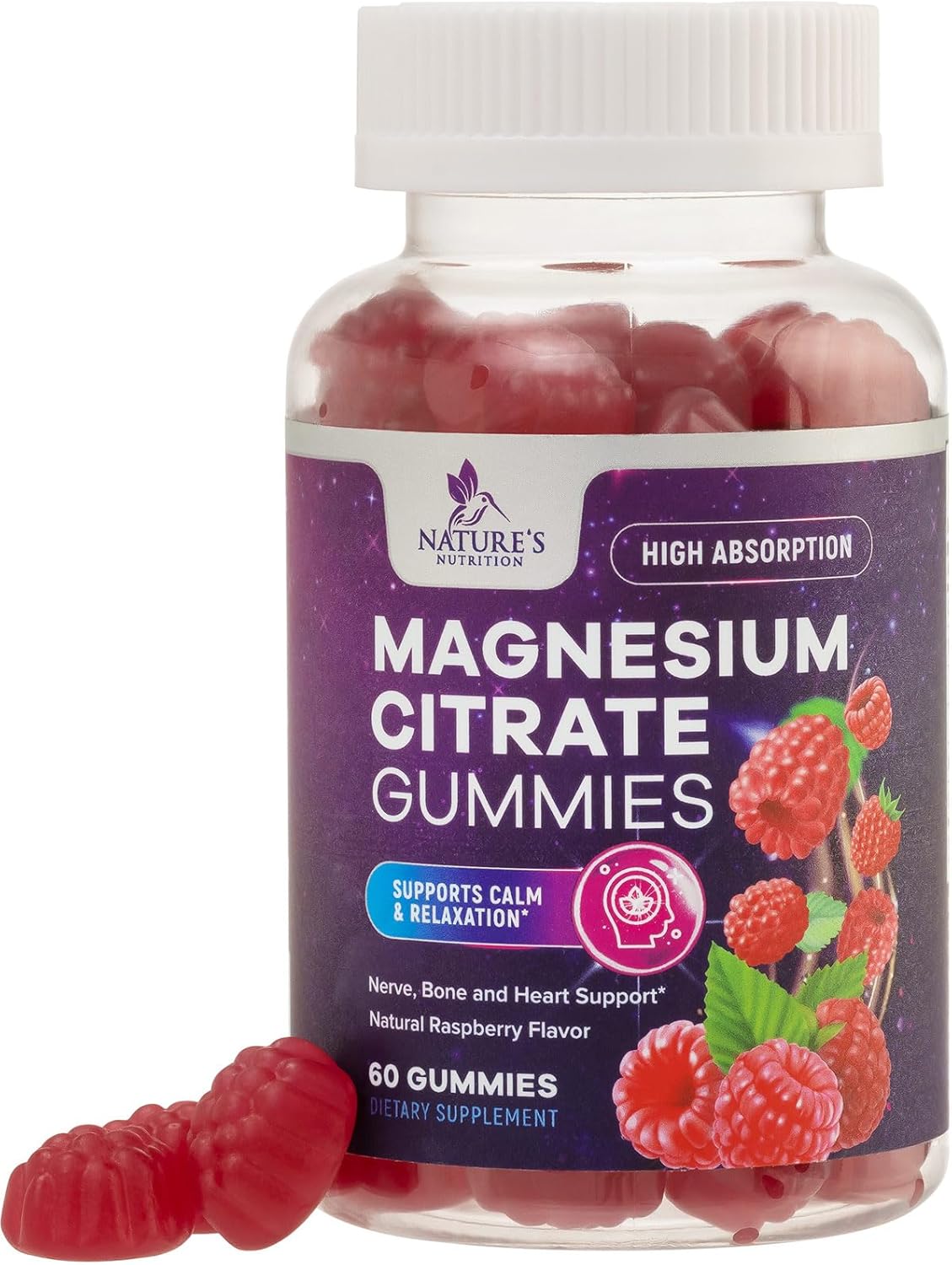 Magnesium Citrate Gummies Supplement – High Absorption, Vegan Magnesium Gummy Supplement for Adults & Kids, Magnesio Citrate Gummy Supplements for Muscle, Nerve, Bone and Heart Support – 60 Gummies Magnesium Citrate Gummies Supplement – High Absorption, Vegan Magnesium Gummy Supplement for Adults & Kids, Magnesio Citrate Gummy Supplements for Muscle, Nerve, Bone and Heart Support – 60 Gummies