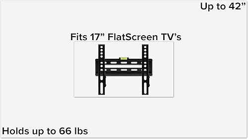 Miniatura 7 de Flash Furniture Soporte fijo de pared para TV con nivel integrado, tamaño VESA máximo 7.874 x 7.874 in, se adapta a la mayoría de televisores de 17