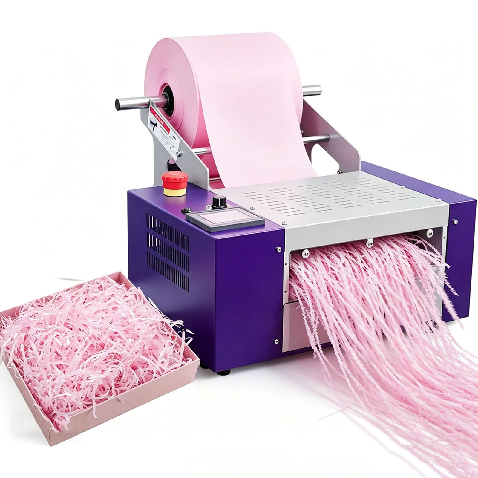 XNXYSMKJ Electric Raffia Zigzag Paper Shredder,Shredded Paper Cutter,Automatic Crinkle Cut Shredding Machine,Maximum Width Of Raw Material 200Mm,for Crafts