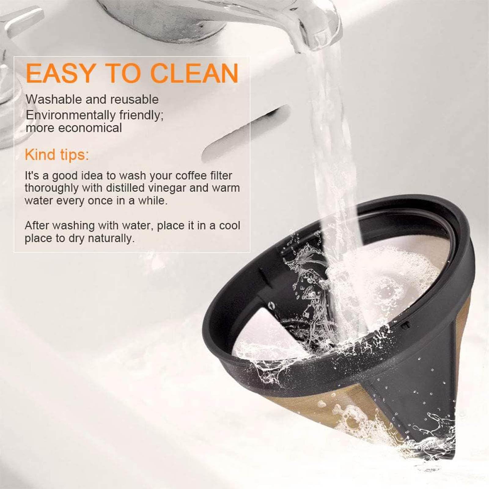 Reusable Coffee Maker Filter For Ninja, Cuisinart, Hamilton...