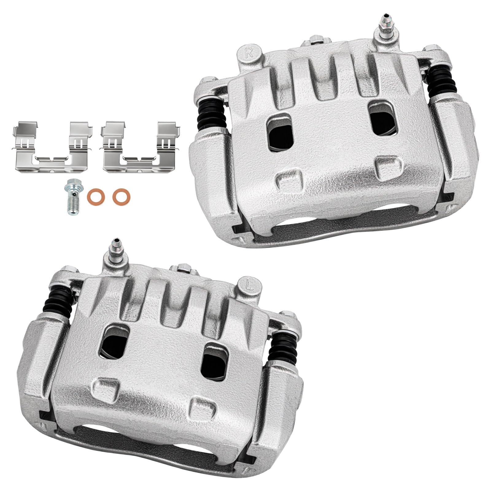 cciyu Front Left &amp; Right Disc Brake Calipers w/Bracket 19B2683 19B2682