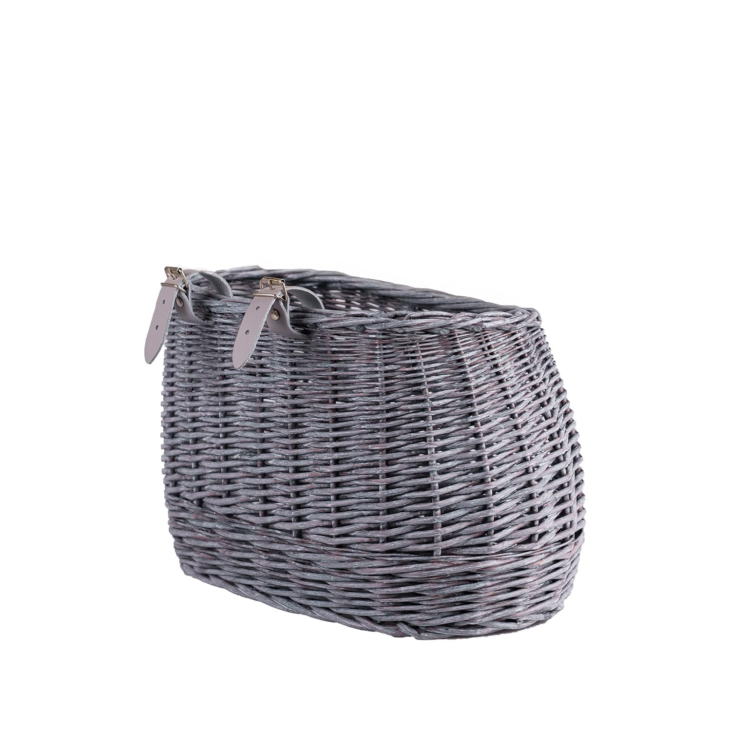 Cestino anteriore per bicicletta, grande, intrecciato, per portapacchi, retrò, in vimini, per manubrio, stile vintage, cestino per la spesa in vimini