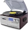 9 in 1 Record Player - Bluetooth Vintage Turntable with Built-in Speakers, 3-Speed CD Player for Entertainment and Streaming Audio