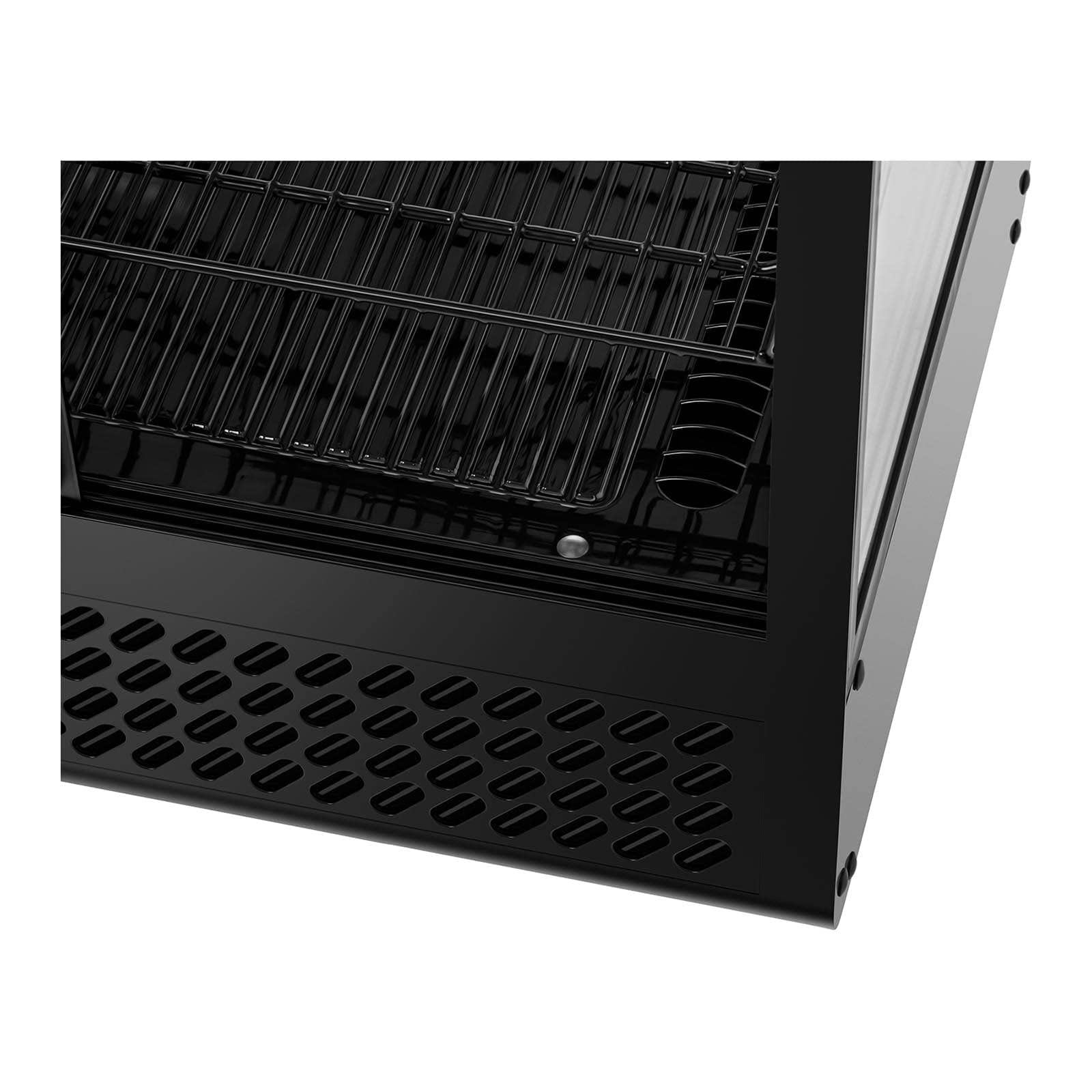 Royal Catering RCCC-100-BT Vitrina refrigerada 100 L 3 niveles Negro vitrina de hostelería vitrina de bar expositor refrigerado vitrina para pasteles