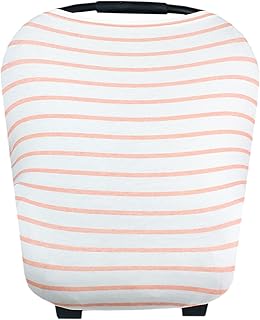 Baby Car Seat Cover Canopy and Nursing Cover Multi-Use Stretchy 5 in 1 Gift