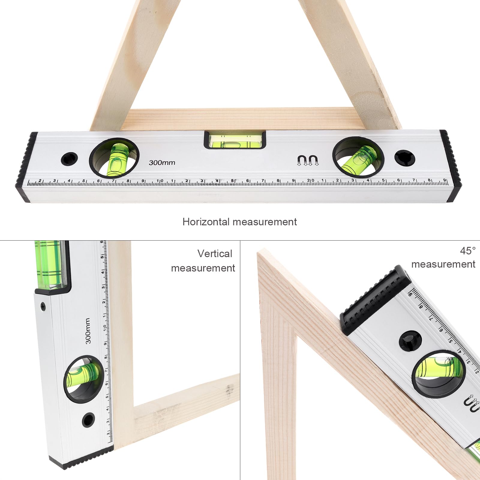 Precision Magnetic Level Ruler - 12 Inch Aluminum -5