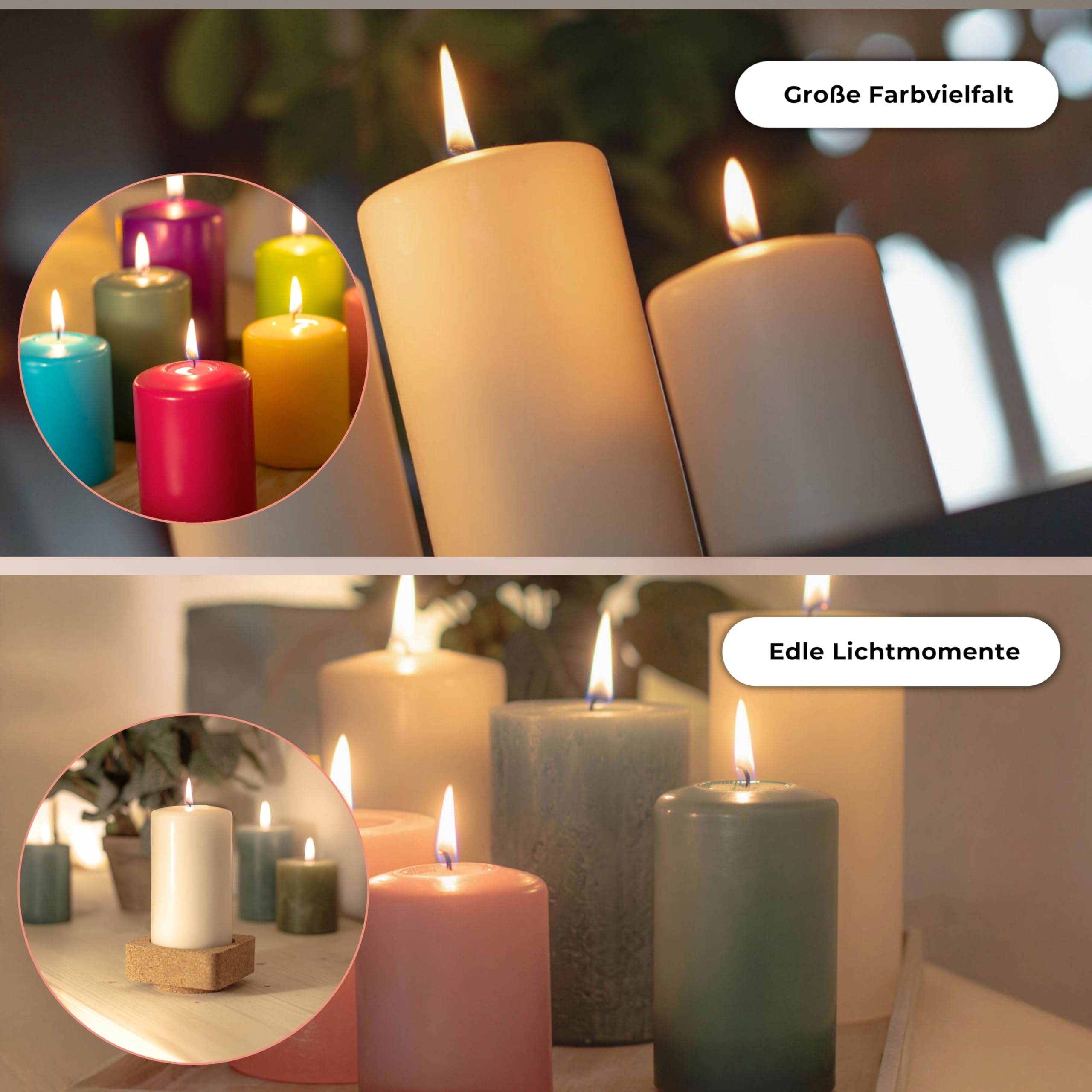 Confezione da 12 candele a pilastro, 100/60 mm, autoestinguenti, con certificazione RAL, durata 36 ore, 100% Made in Germany by Wenzel Kerzen (rosso antico)